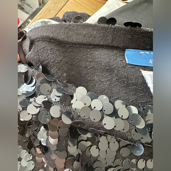 Vintage Delia’s delia*s knit micro mini skirt black sequins sequined XS - Picture 6 of 6